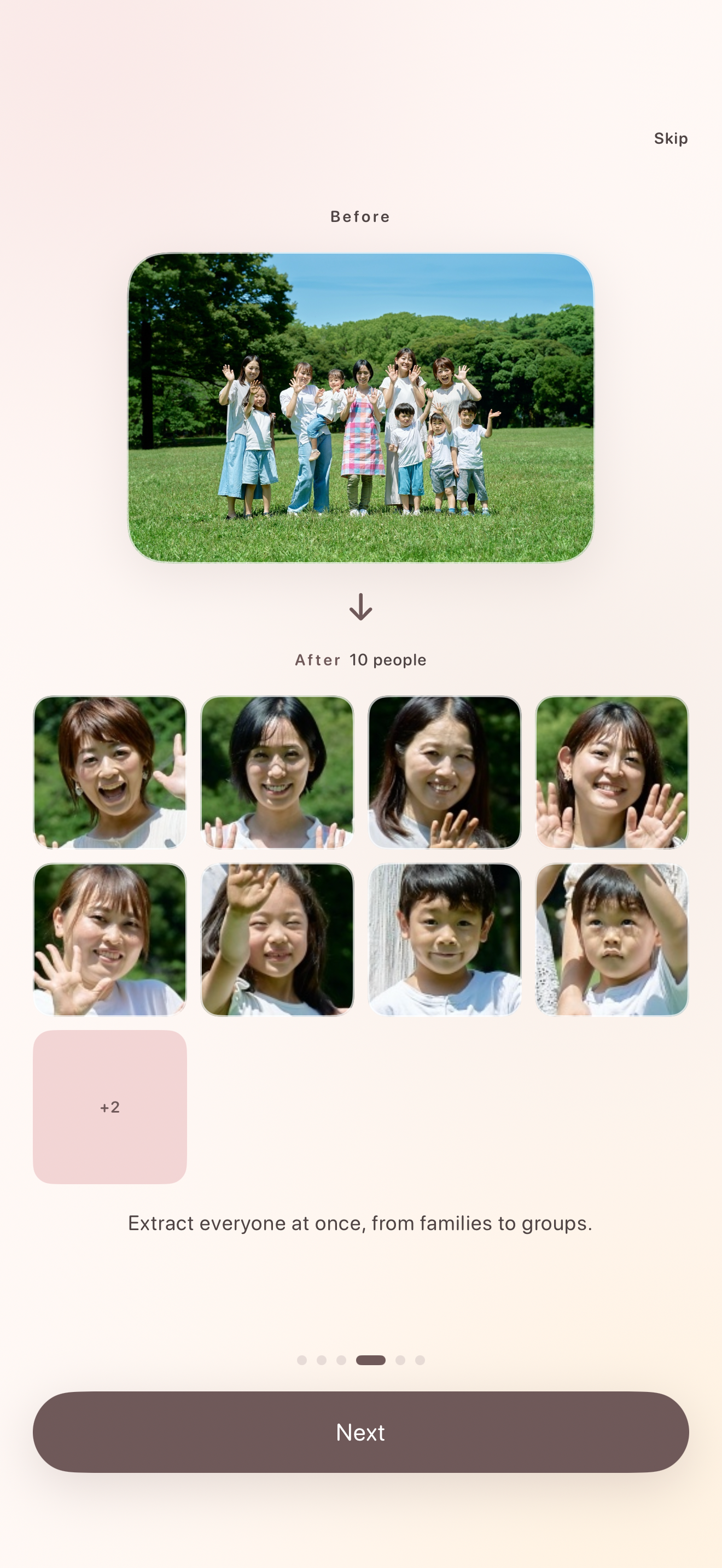 PickFace detecting a large group
